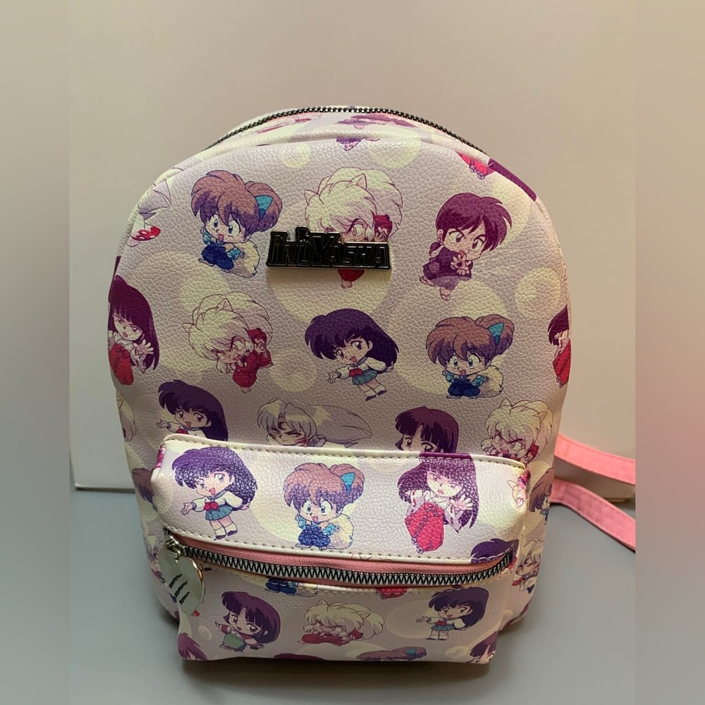 Bioworld InuYasha Chibi Character Mini Backpack - White & Purple - Picture 14 of 14